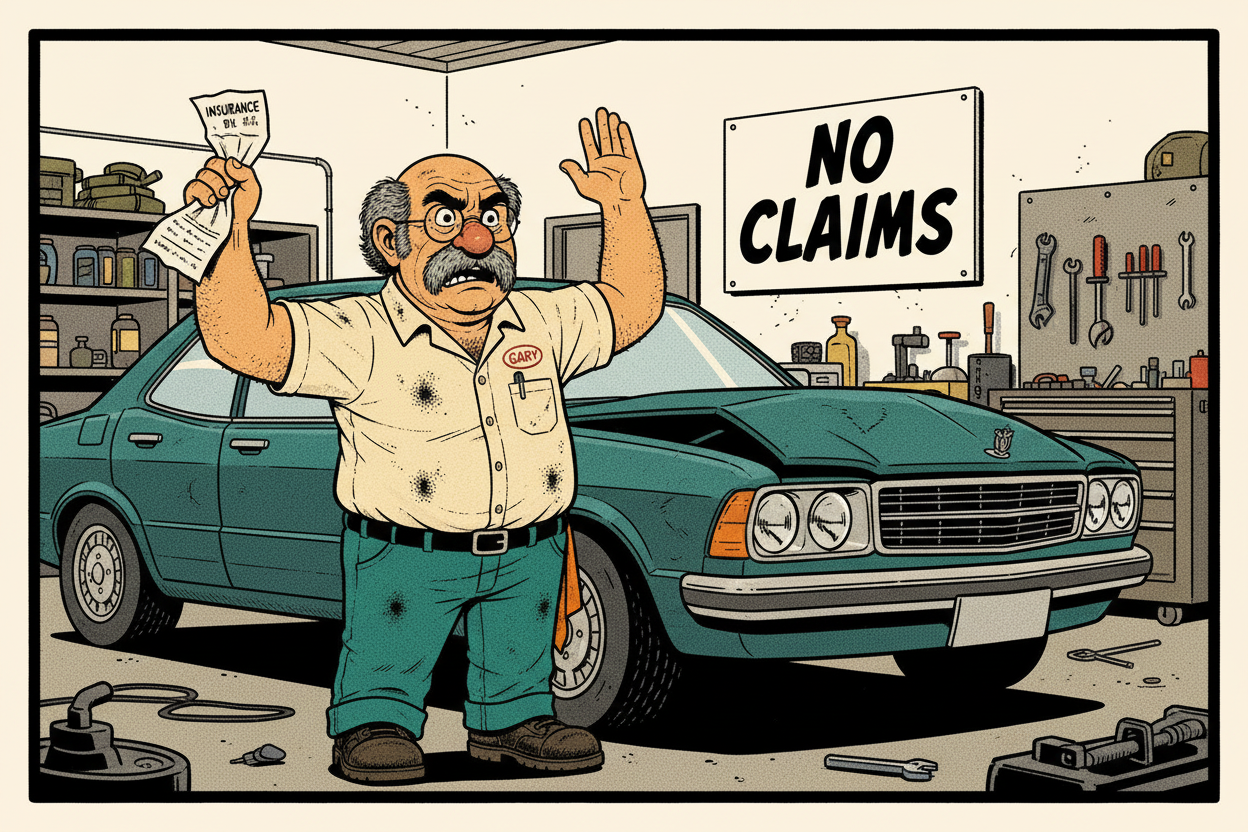 WHAT GRINDS MY GEARS IS PAYIN' THROUGH THE NOSE FOR INSURANCE, THEN NOT GETTIN' PAID WHEN DISASTER HITS!